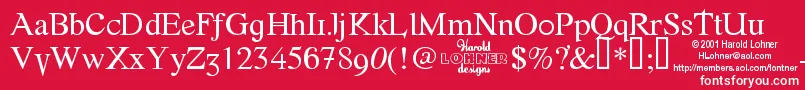 Fonte Font – White Fonts on Red Background