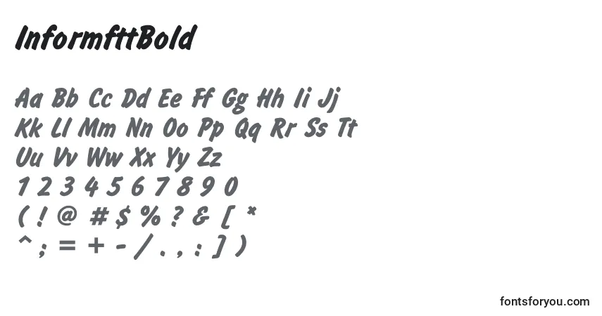 Schriftart InformfttBold – Alphabet, Zahlen, spezielle Symbole