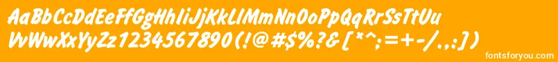 InformfttBold Font – White Fonts on Orange Background