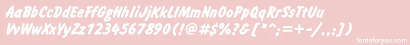 InformfttBold Font – White Fonts on Pink Background
