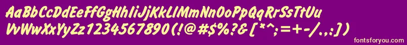 InformfttBold Font – Yellow Fonts on Purple Background