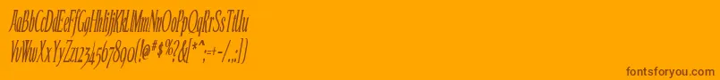 EchelonCondensedItalic Font – Brown Fonts on Orange Background