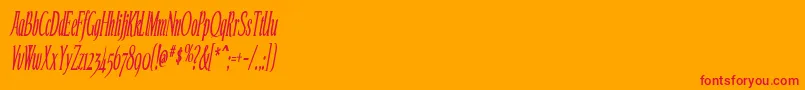 fuente EchelonCondensedItalic – Fuentes Rojas Sobre Fondo Naranja