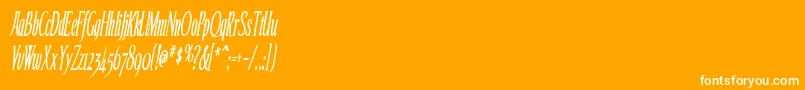 EchelonCondensedItalic Font – White Fonts on Orange Background