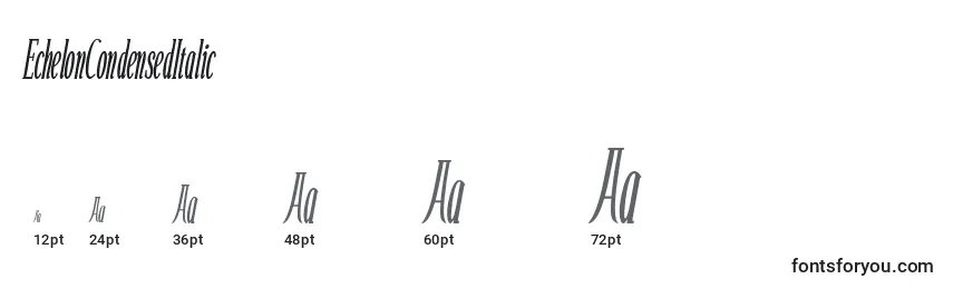 EchelonCondensedItalic Font Sizes