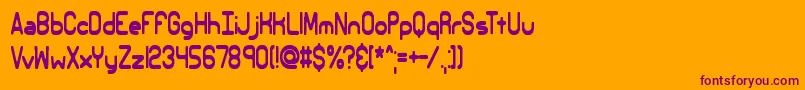 Elsewhe2-Schriftart – Violette Schriften auf orangefarbenem Hintergrund