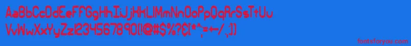 Elsewhe2 Font – Red Fonts on Blue Background