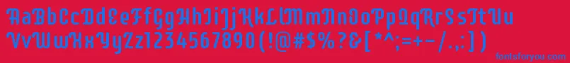 SupermercadooneRegular Font – Blue Fonts on Red Background