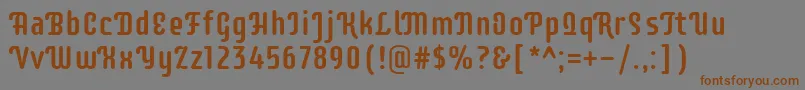 Шрифт SupermercadooneRegular – коричневые шрифты на сером фоне