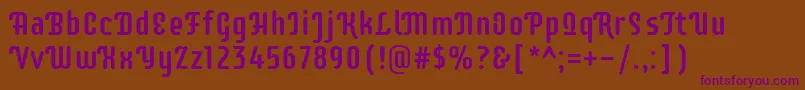 SupermercadooneRegular Font – Purple Fonts on Brown Background
