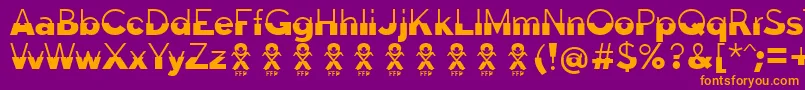 DisolutaFontFfp Font – Orange Fonts on Purple Background