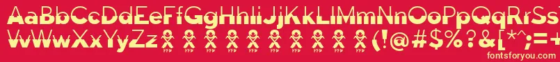 DisolutaFontFfp Font – Yellow Fonts on Red Background