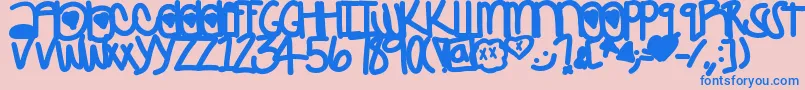 Шрифт Crush – синие шрифты на розовом фоне