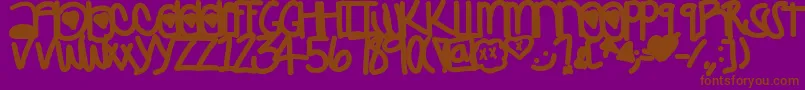 Crush Font – Brown Fonts on Purple Background