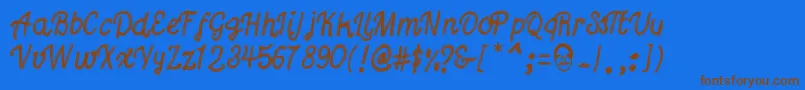 Gutierrez Font – Brown Fonts on Blue Background