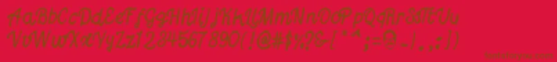 Gutierrez Font – Brown Fonts on Red Background