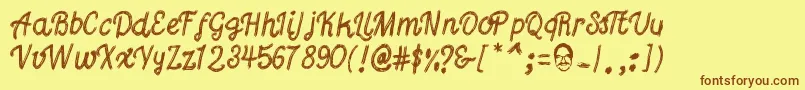 Gutierrez Font – Brown Fonts on Yellow Background
