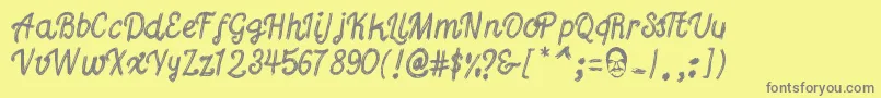 Gutierrez Font – Gray Fonts on Yellow Background