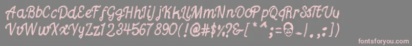 Gutierrez Font – Pink Fonts on Gray Background