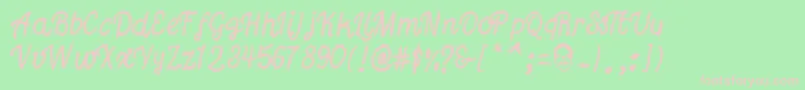 Gutierrez Font – Pink Fonts on Green Background