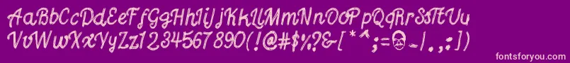 Gutierrez Font – Pink Fonts on Purple Background