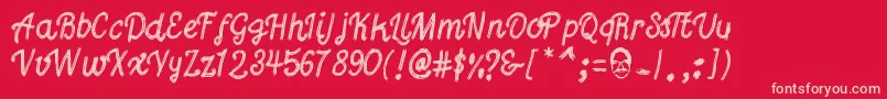 Gutierrez Font – Pink Fonts on Red Background