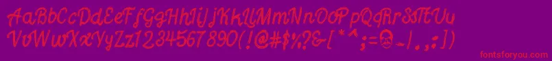 Gutierrez Font – Red Fonts on Purple Background