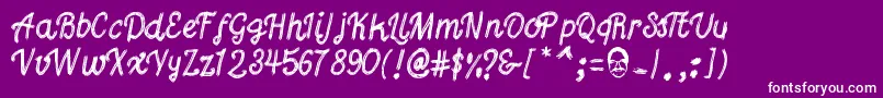 Gutierrez Font – White Fonts on Purple Background