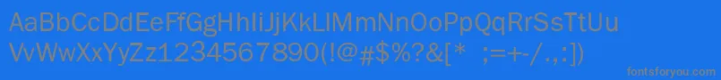 BenjaminGothicLight Font – Gray Fonts on Blue Background