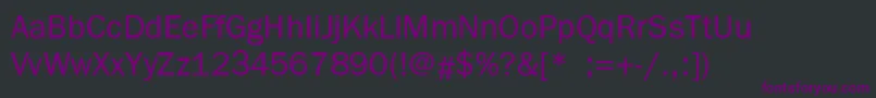 BenjaminGothicLight Font – Purple Fonts on Black Background