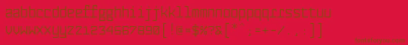 Fabryka4fMedium Font – Brown Fonts on Red Background