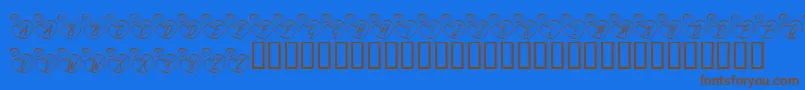 More about KrOnlineLove Font KrOnlineLove Font – Brown Fonts on Blue Background