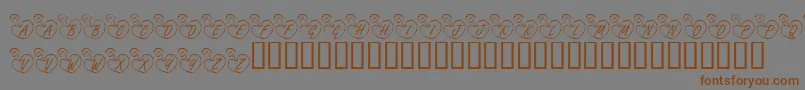 KrOnlineLove Font – Brown Fonts on Gray Background