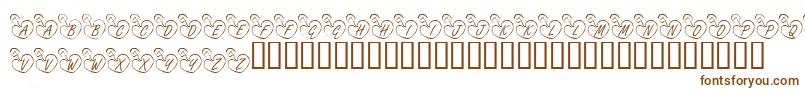 Шрифт KrOnlineLove – коричневые шрифты на белом фоне