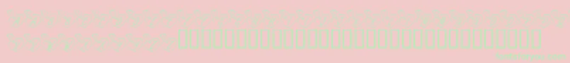 KrOnlineLove Font – Green Fonts on Pink Background