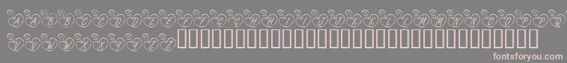 KrOnlineLove Font – Pink Fonts on Gray Background