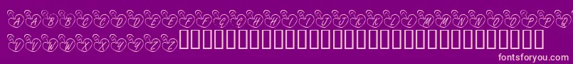 KrOnlineLove Font – Pink Fonts on Purple Background