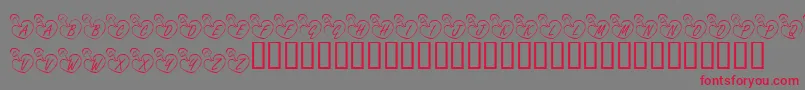 KrOnlineLove Font – Red Fonts on Gray Background