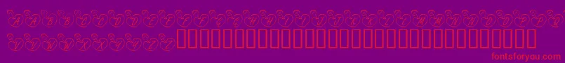 KrOnlineLove Font – Red Fonts on Purple Background