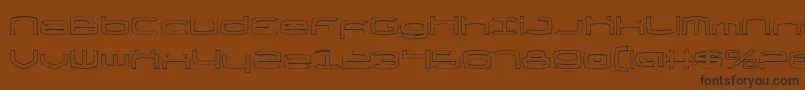 ThundergodOutline Font – Black Fonts on Brown Background