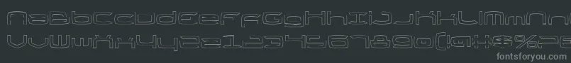 ThundergodOutline Font – Gray Fonts on Black Background