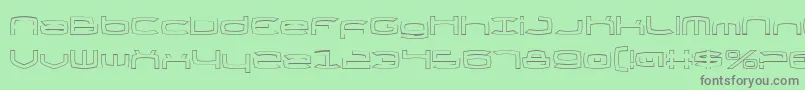 ThundergodOutline Font – Gray Fonts on Green Background