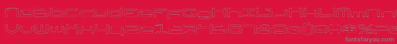 ThundergodOutline Font – Gray Fonts on Red Background