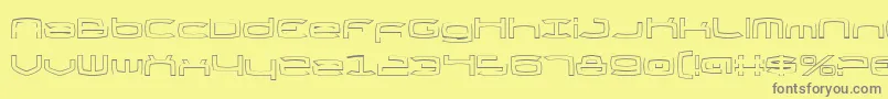 ThundergodOutline Font – Gray Fonts on Yellow Background