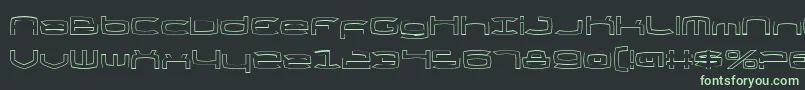 ThundergodOutline Font – Green Fonts on Black Background