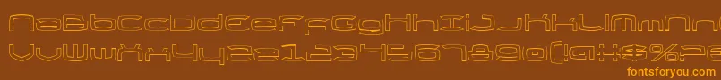 ThundergodOutline Font – Orange Fonts on Brown Background