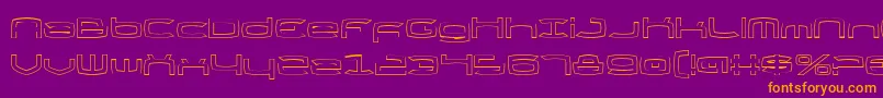 ThundergodOutline Font – Orange Fonts on Purple Background