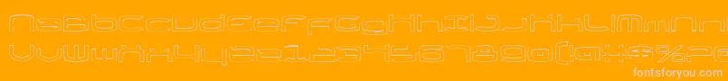 フォントThundergodOutline – オレンジの背景にピンクのフォント