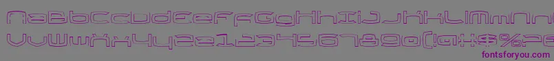ThundergodOutline-Schriftart – Violette Schriften auf grauem Hintergrund