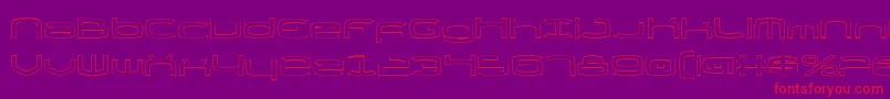 ThundergodOutline Font – Red Fonts on Purple Background